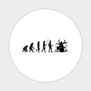 Human Evolution Drummer design Magnet